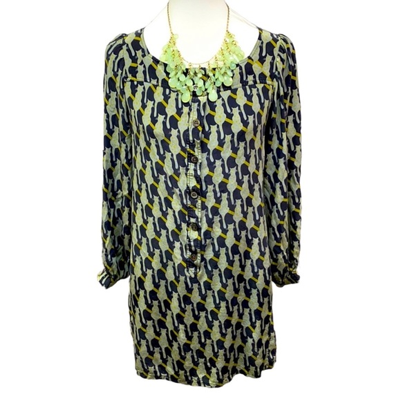 Paul & Joe Silk Cat Shift Dress - Picture 1 of 6